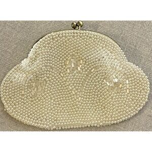 Vintage Bags by SUSAN Japan Beaded Pearl Coin Purse Holder #36753